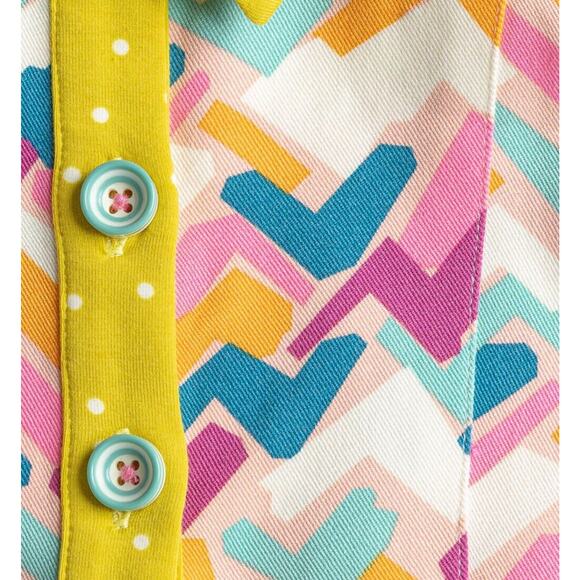 NEW Finding Foxtale Girls Artist Dress Size 8 Limon Pink Retro Colorful $58 - Picture 4 of 11